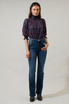 The Jace Plaid Smocked Top