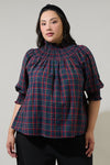 The Jace Plaid Smocked Top