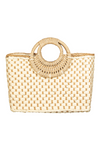 Beige Woven Straw Tote