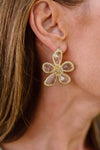 Sonja Floral Stud Earrings in Gold