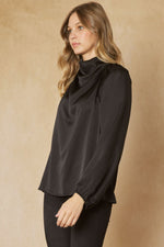 Keep It Classy Satin Top in Black