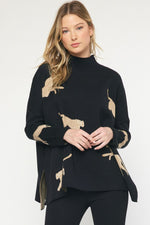 Leaping Leopards Sweater in Black