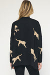 Leaping Leopards Sweater in Black