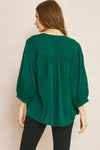 Autumn Court Top in Hunter Green