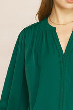 Autumn Court Top in Hunter Green