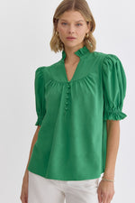 What A Vision Top in Green