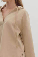 Comfy and Chic Hoodie in Taupe