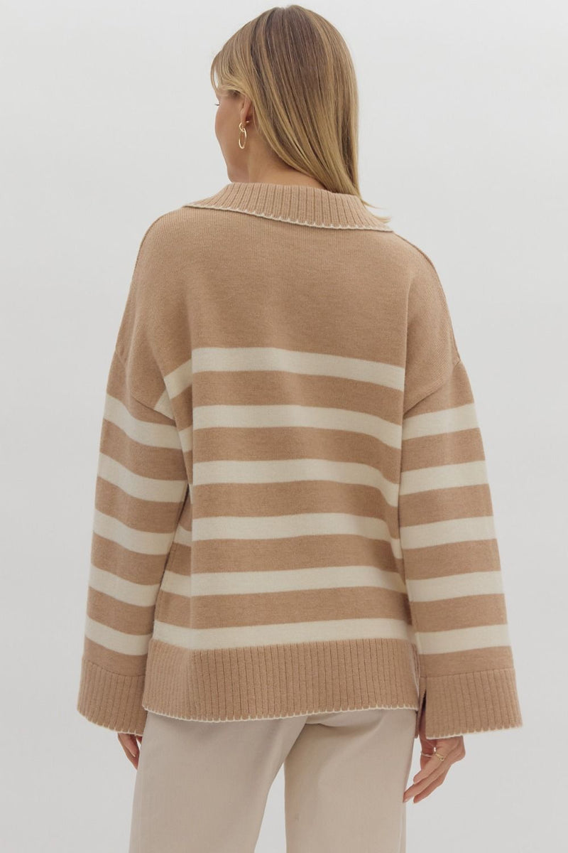 Ready For The Day Sweater in Taupe