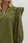 Falling For You Top in Olive