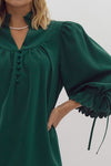 Classically You Blouse in Hunter Green