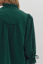 Classically You Blouse in Hunter Green