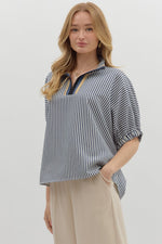 Calling On You Top in Navy