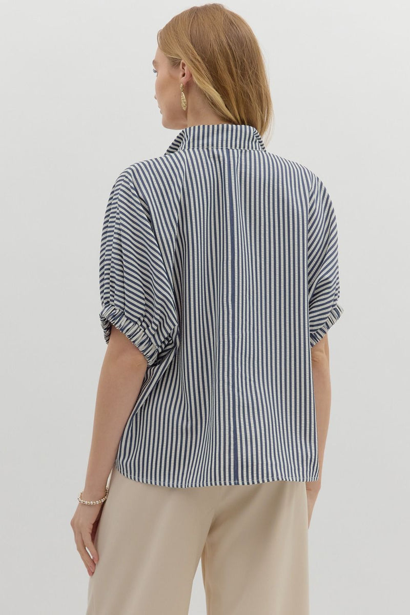 Calling On You Top in Navy