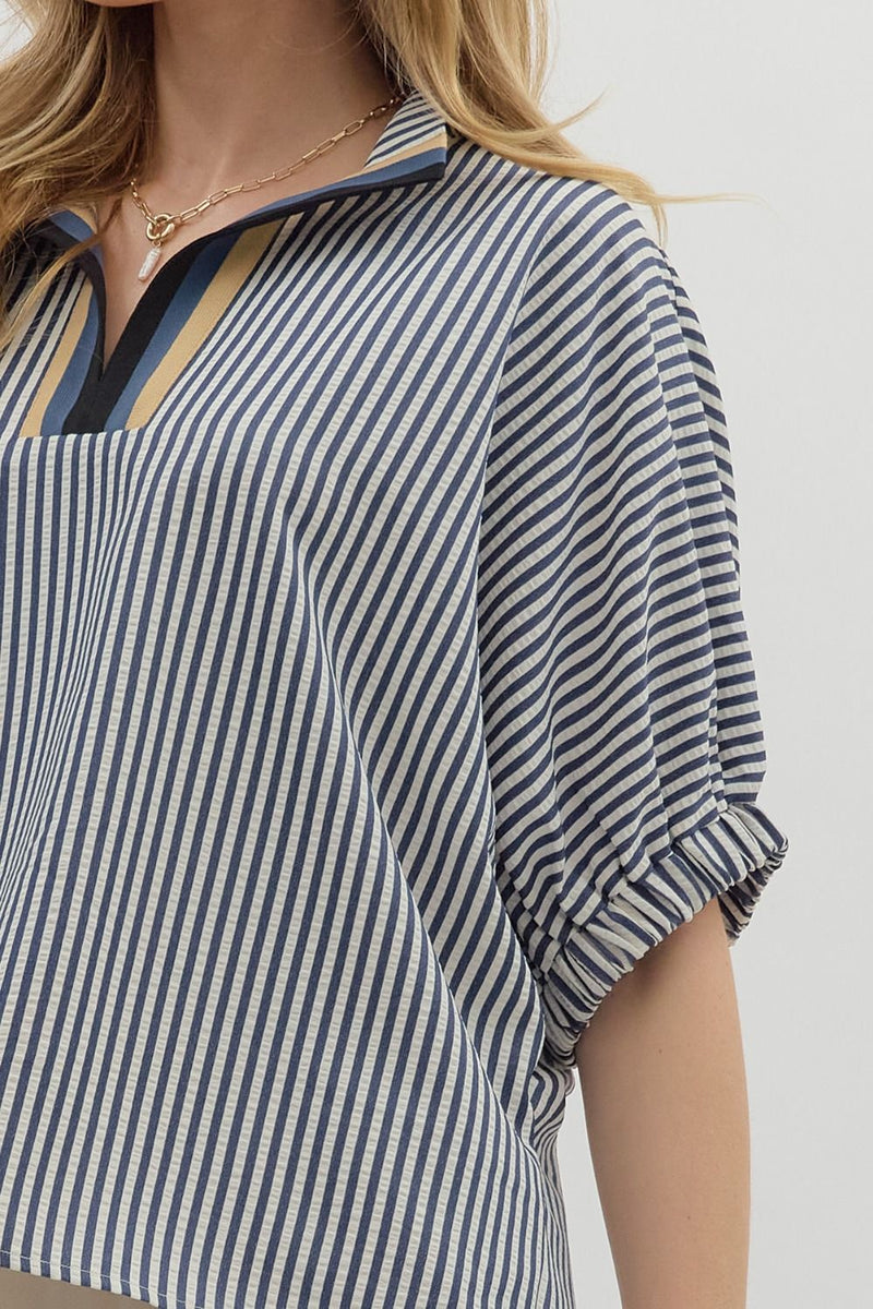 Calling On You Top in Navy