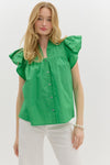 All The Charm Top in Kelly Green