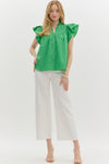 All The Charm Top in Kelly Green