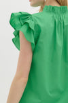 All The Charm Top in Kelly Green