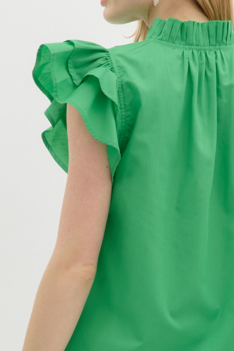 All The Charm Top in Kelly Green