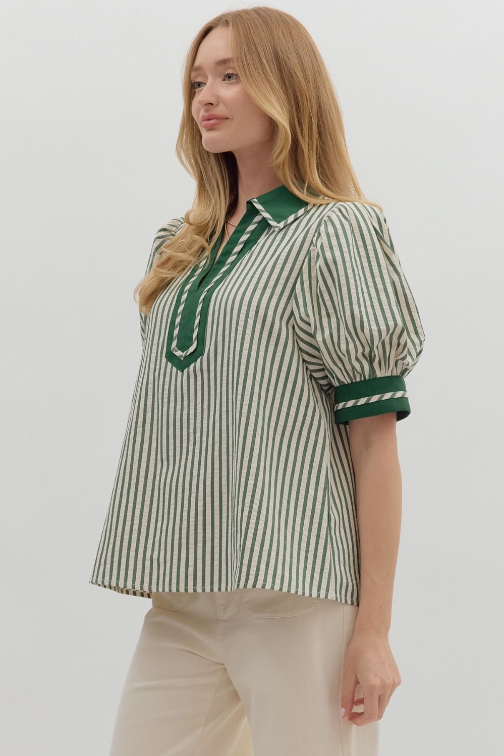 See Me Now Top in Hunter Green