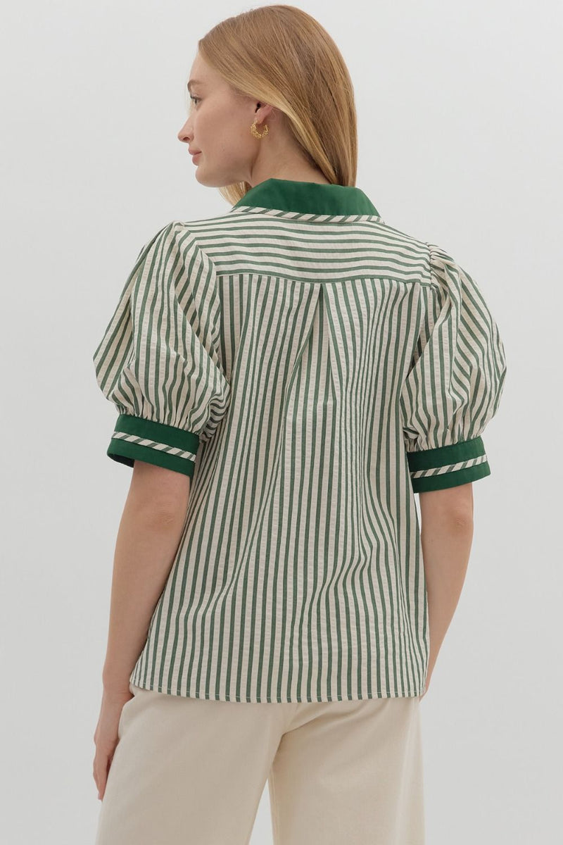 See Me Now Top in Hunter Green