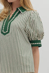 See Me Now Top in Hunter Green