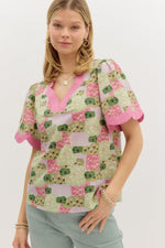 On Your Way Scalloped Top