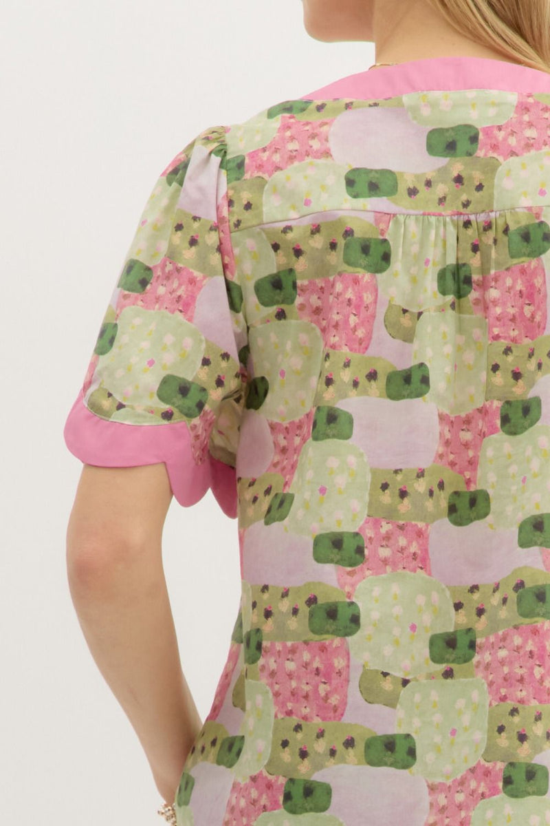 On Your Way Scalloped Top