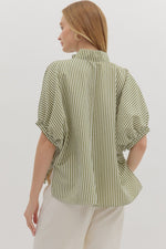 In The Books Embroidered Top in Green