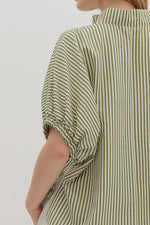 In The Books Embroidered Top in Green