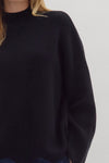 Let’s Be Honest Scallop Hem Sweater in Black