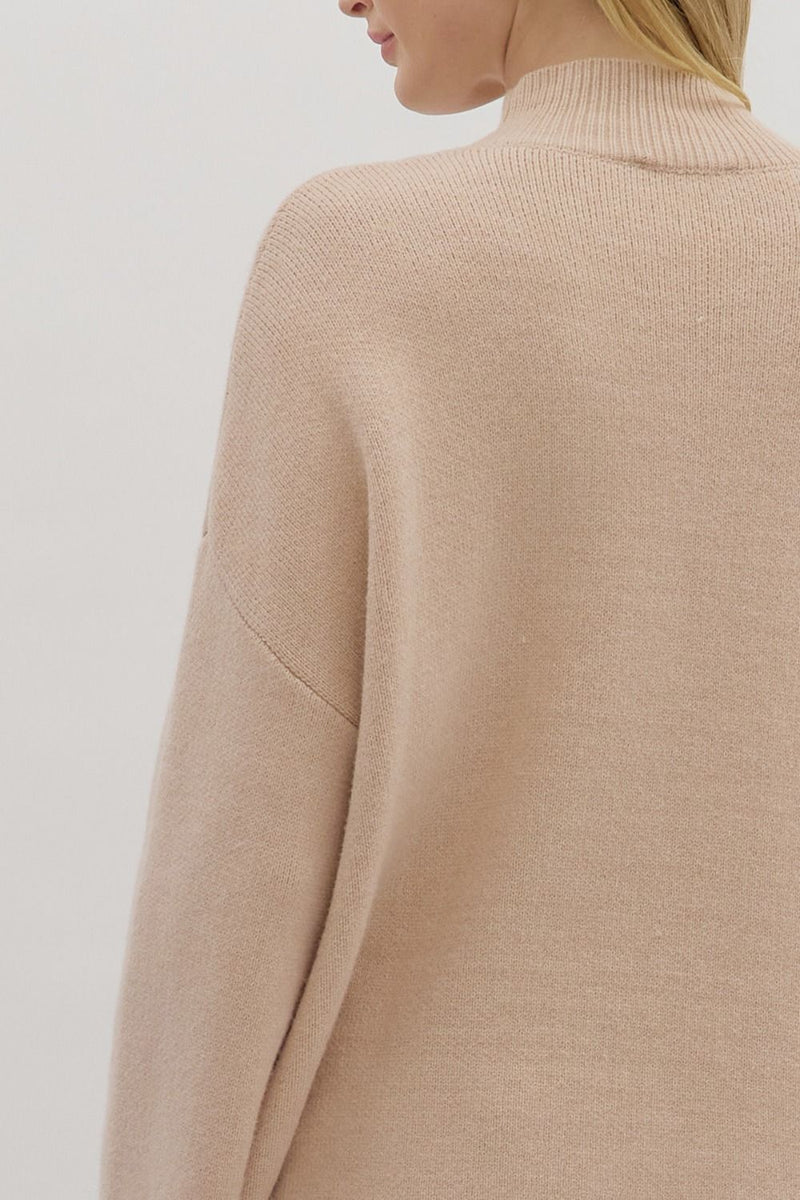 Let’s Be Honest Scallop Hem Sweater in Oatmeal