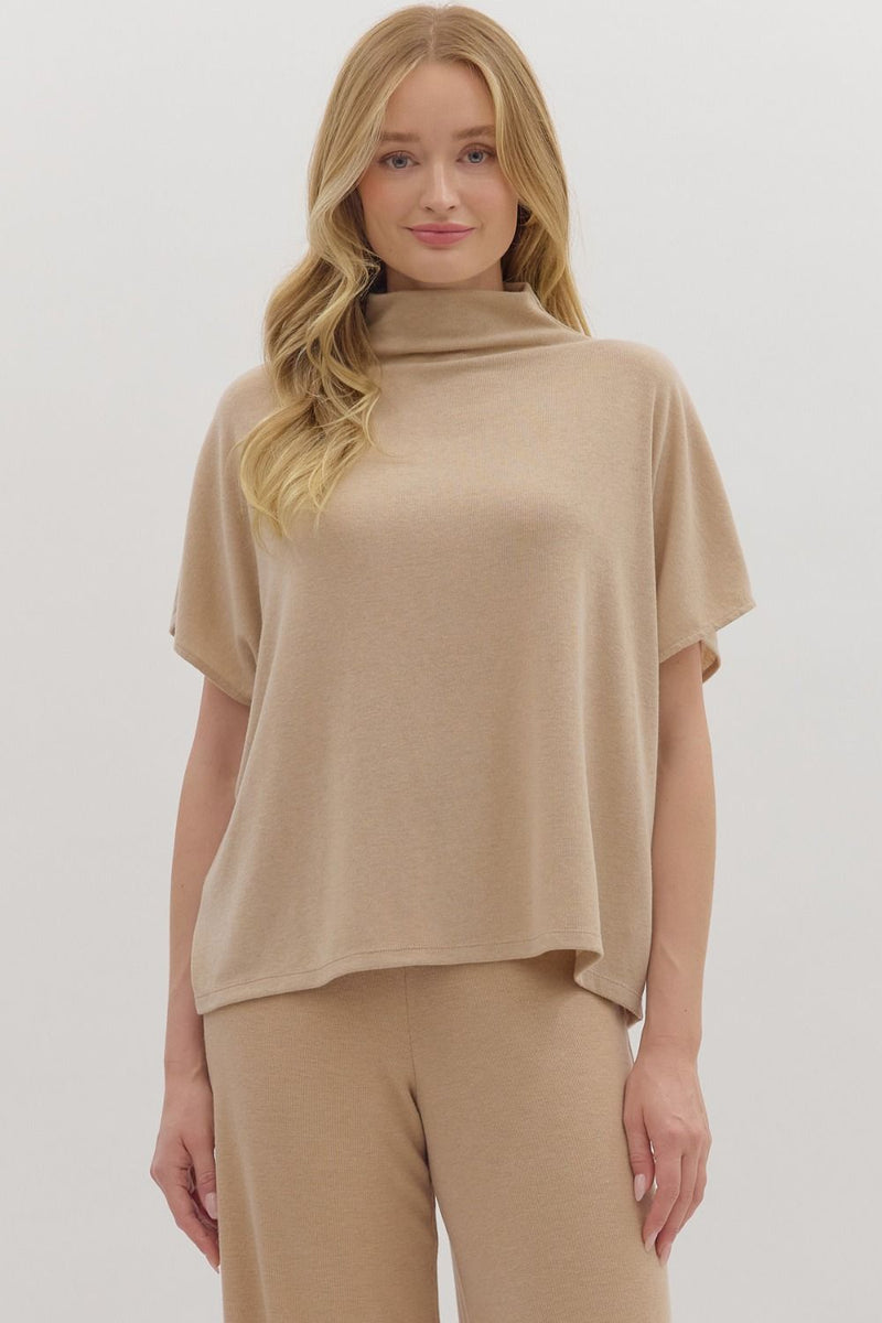 Better Believe It Knit Top in Taupe