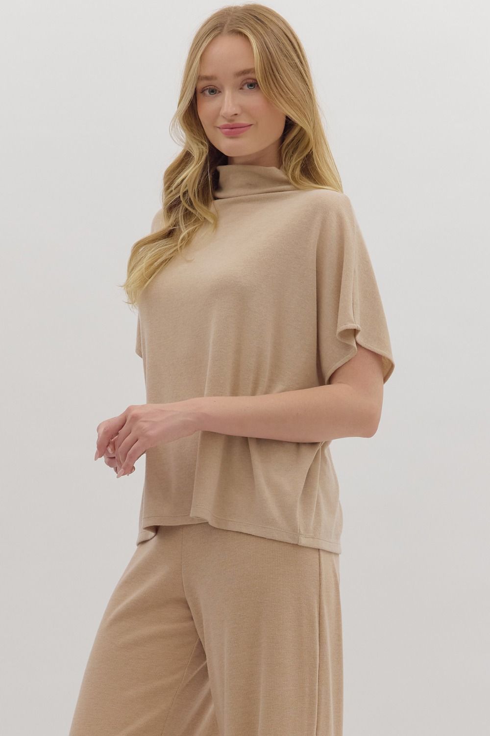 Better Believe It Knit Top in Taupe