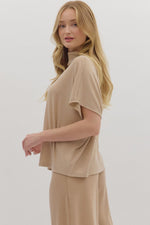 Better Believe It Knit Top in Taupe