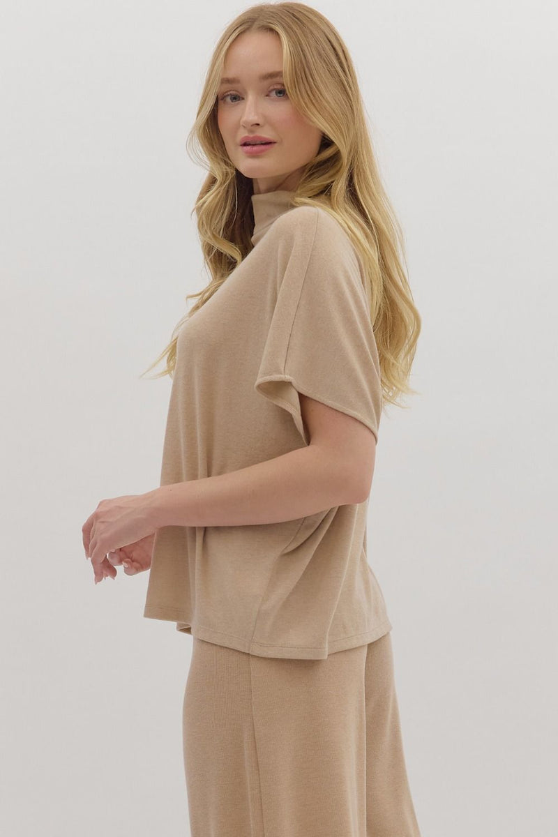 Better Believe It Knit Top in Taupe