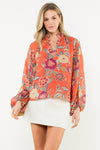 Crossed My Mind Floral Print Top