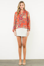 Crossed My Mind Floral Print Top