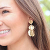 Tiered Gold Fan Earring