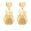 Tiered Gold Fan Earring