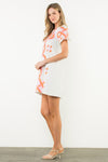 The Weston Embroidered Shift Dress in Cream