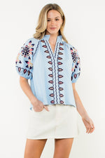 Always On My Mind Embroidered Top
