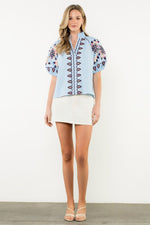 Always On My Mind Embroidered Top