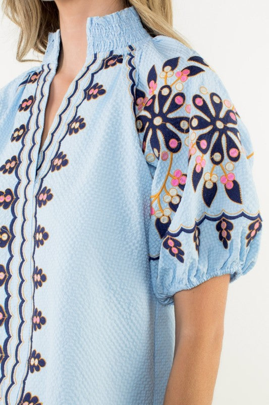Always On My Mind Embroidered Top