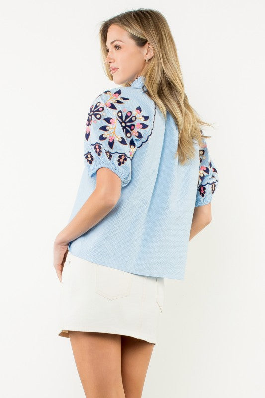 Always On My Mind Embroidered Top
