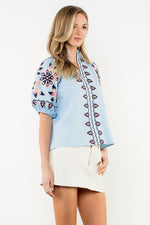 Always On My Mind Embroidered Top