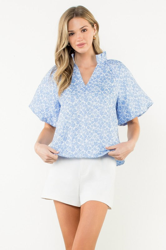 Make It Your Own Floral Textured Top
