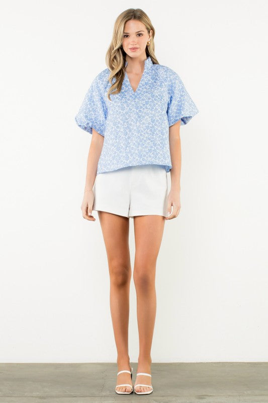 Make It Your Own Floral Textured Top