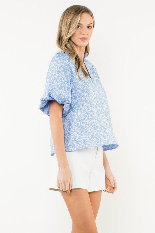 Make It Your Own Floral Textured Top