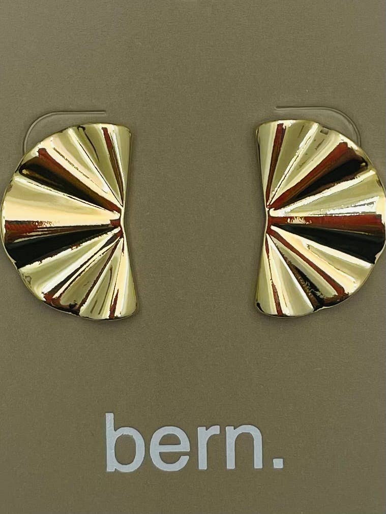 Small Fan Stud Earrings
