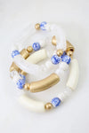 Blue & White Chinoiserie Bracelet Set